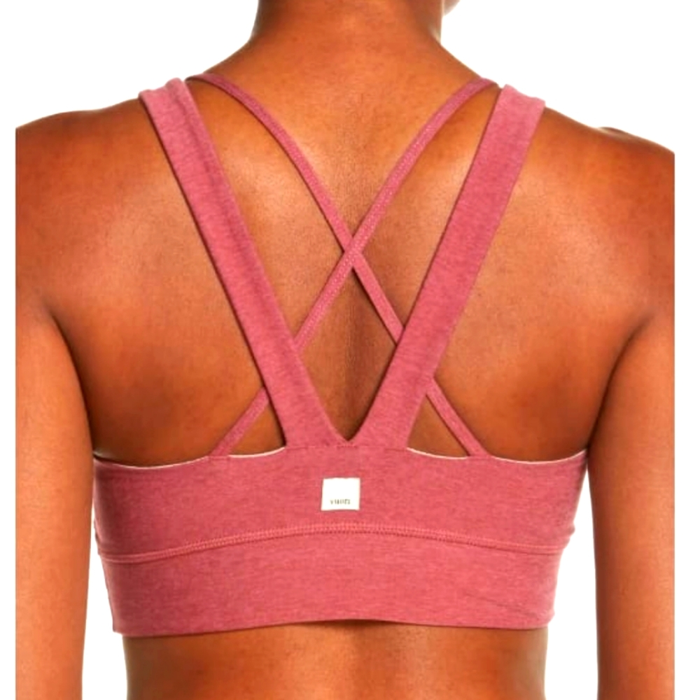 Vuori Elevation Bra Desert Rose Heather Size Small